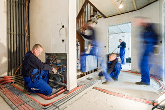 Handwerker in Aktion