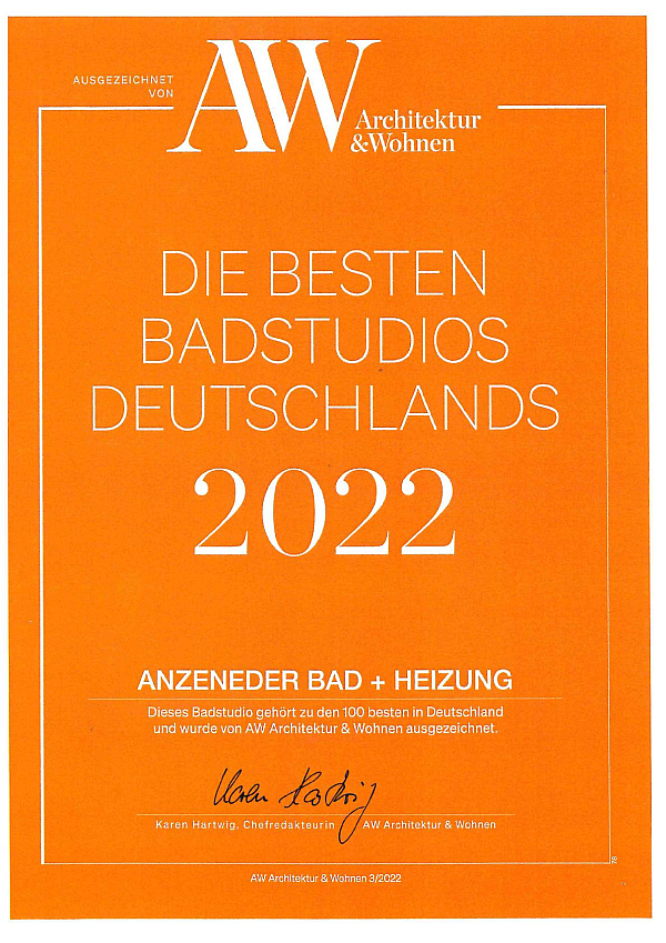 AW-Urkunde Anzeneder GmbH 2022